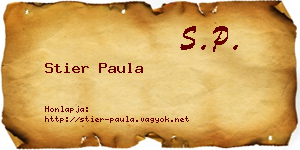 Stier Paula névjegykártya